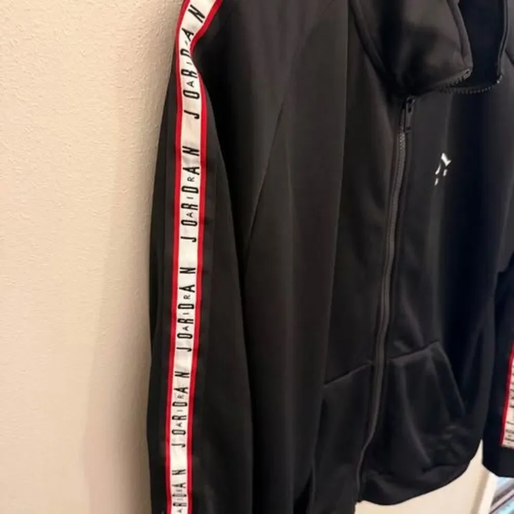 Nike Air Jordan Jumpman basketball zip up hoodie Tricot tracksuit black